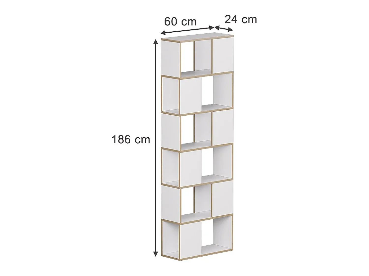 Prateleira*Vicco Raumteiler /carvalho 60x24x186 eneos Branco