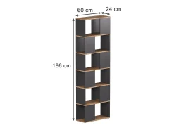 Prateleira*Vicco Raumteiler carvalho antracite/goldkraft 60x24x186 eneos Cinza antracite