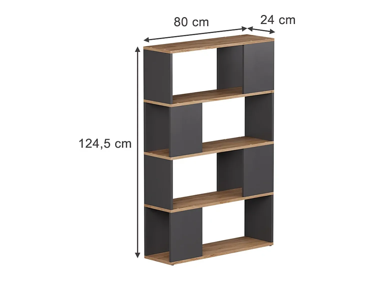 Discount Vicco Raumteiler carvalho antracite/goldkraft 80x24x124.5 eneos Cinza antracite