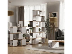 Prateleira|Vicco Raumteiler carvalho branco/dourado 100x24x124.5 eneos Natural escuro