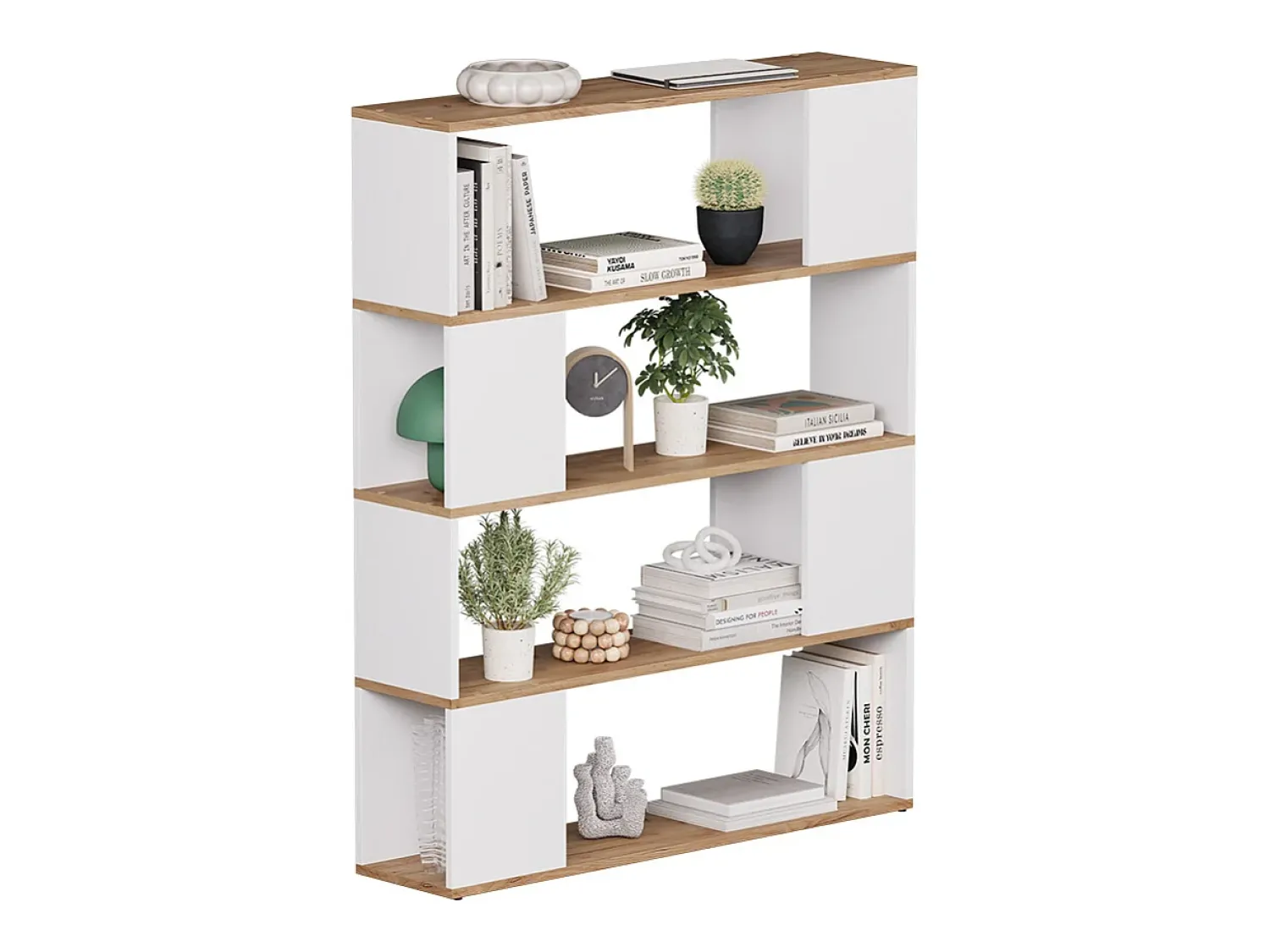 Prateleira|Vicco Raumteiler carvalho branco/dourado 100x24x124.5 eneos Natural escuro