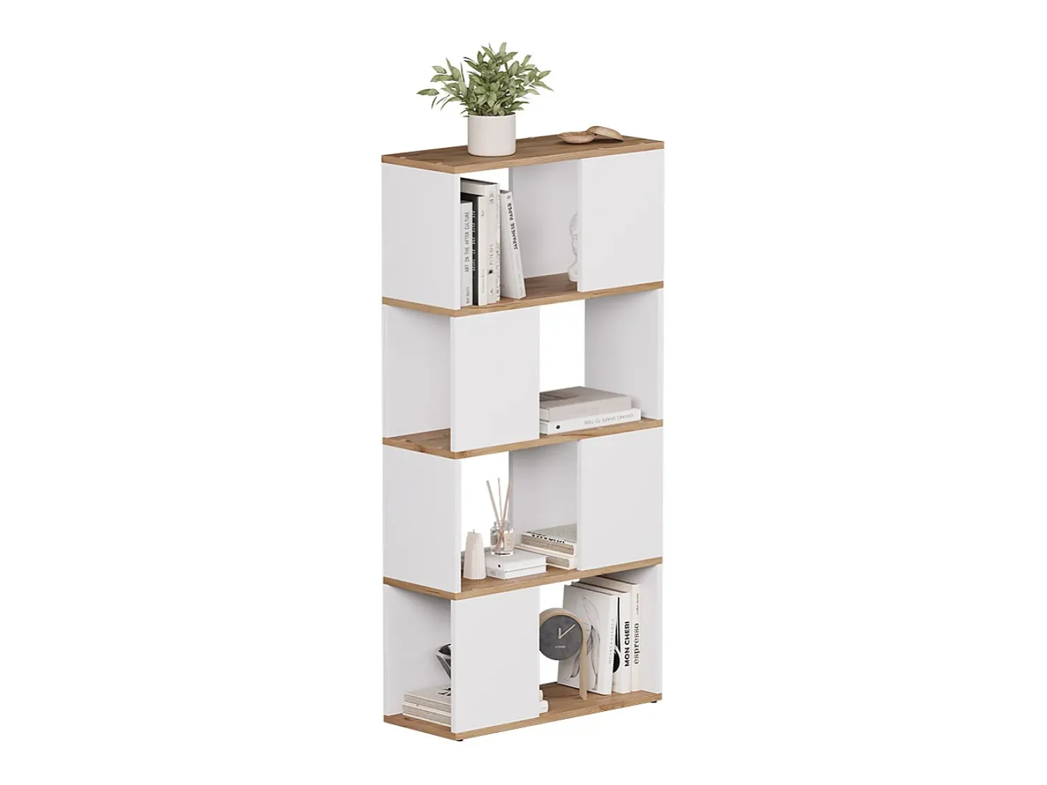 Vicco Raumteiler carvalho branco/dourado 60x24x124.5 eneos^ Prateleira