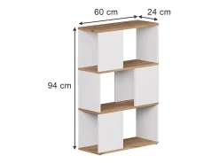 Vicco Raumteiler carvalho branco/dourado 60x24x94 eneos^ Prateleira