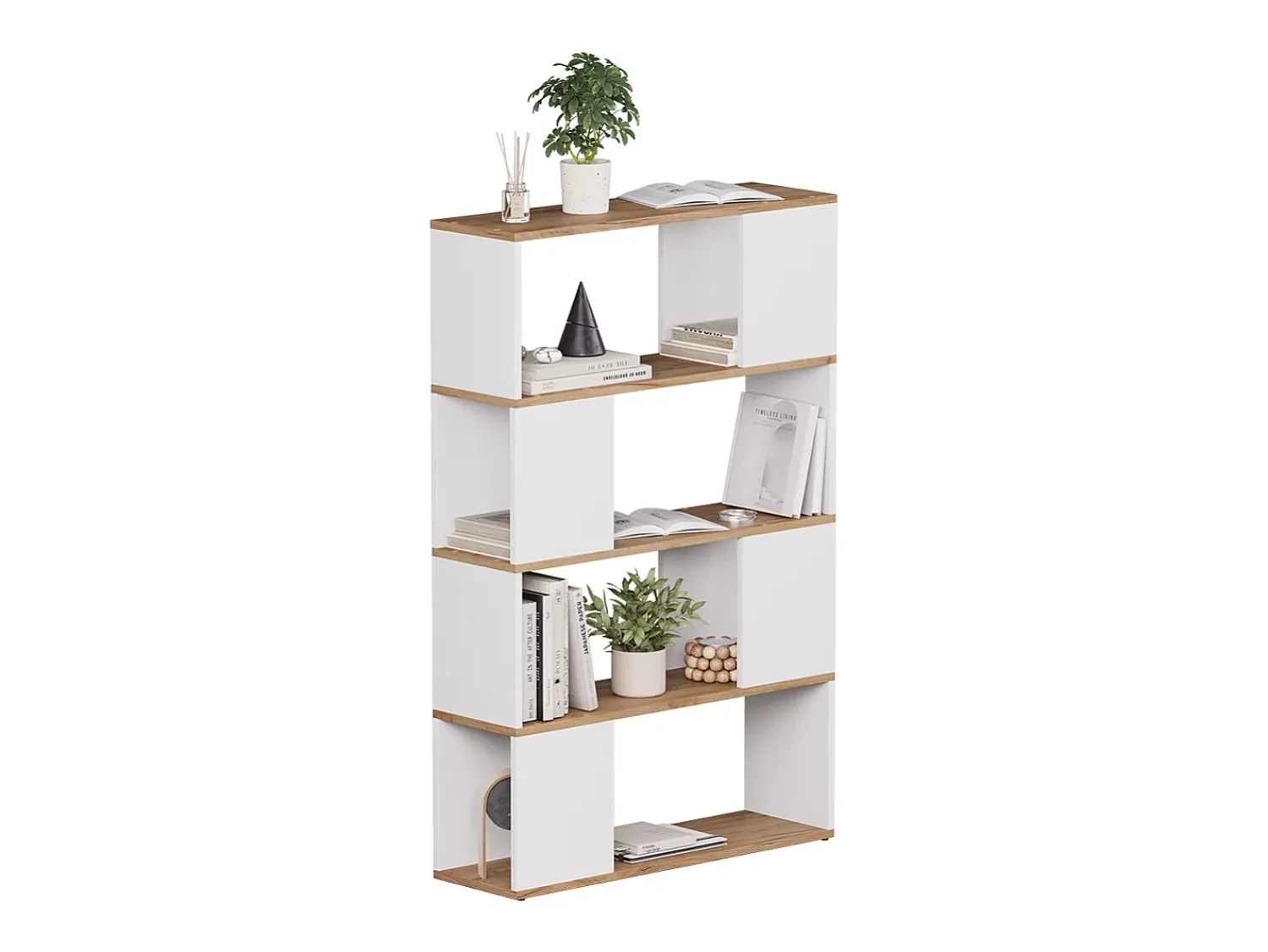Clearance Vicco Raumteiler carvalho branco/dourado 80x24x124.5 eneos Natural escuro
