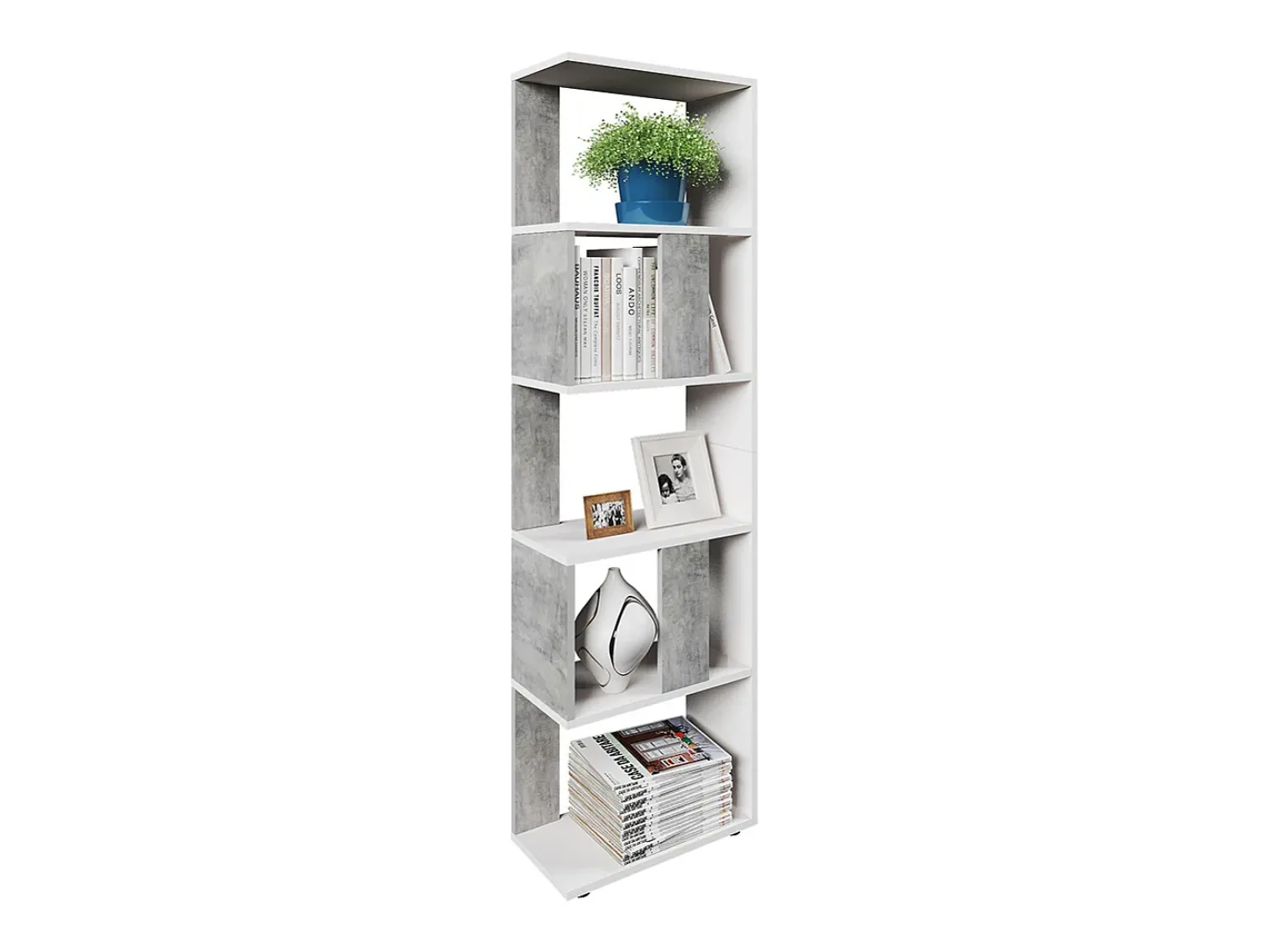 Online Vicco Raumteiler concreto/branco 45x23.6x162.6 Cinzento claro