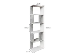 Online Vicco Raumteiler concreto/branco 45x23.6x162.6 Cinzento claro