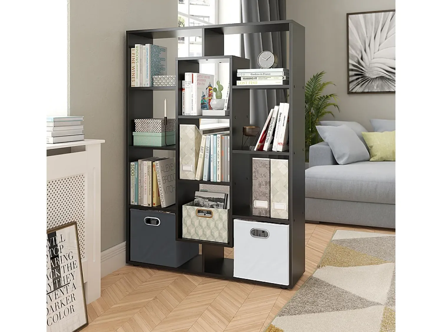 Prateleira|Vicco Raumteiler 107.2x29x143 Preto