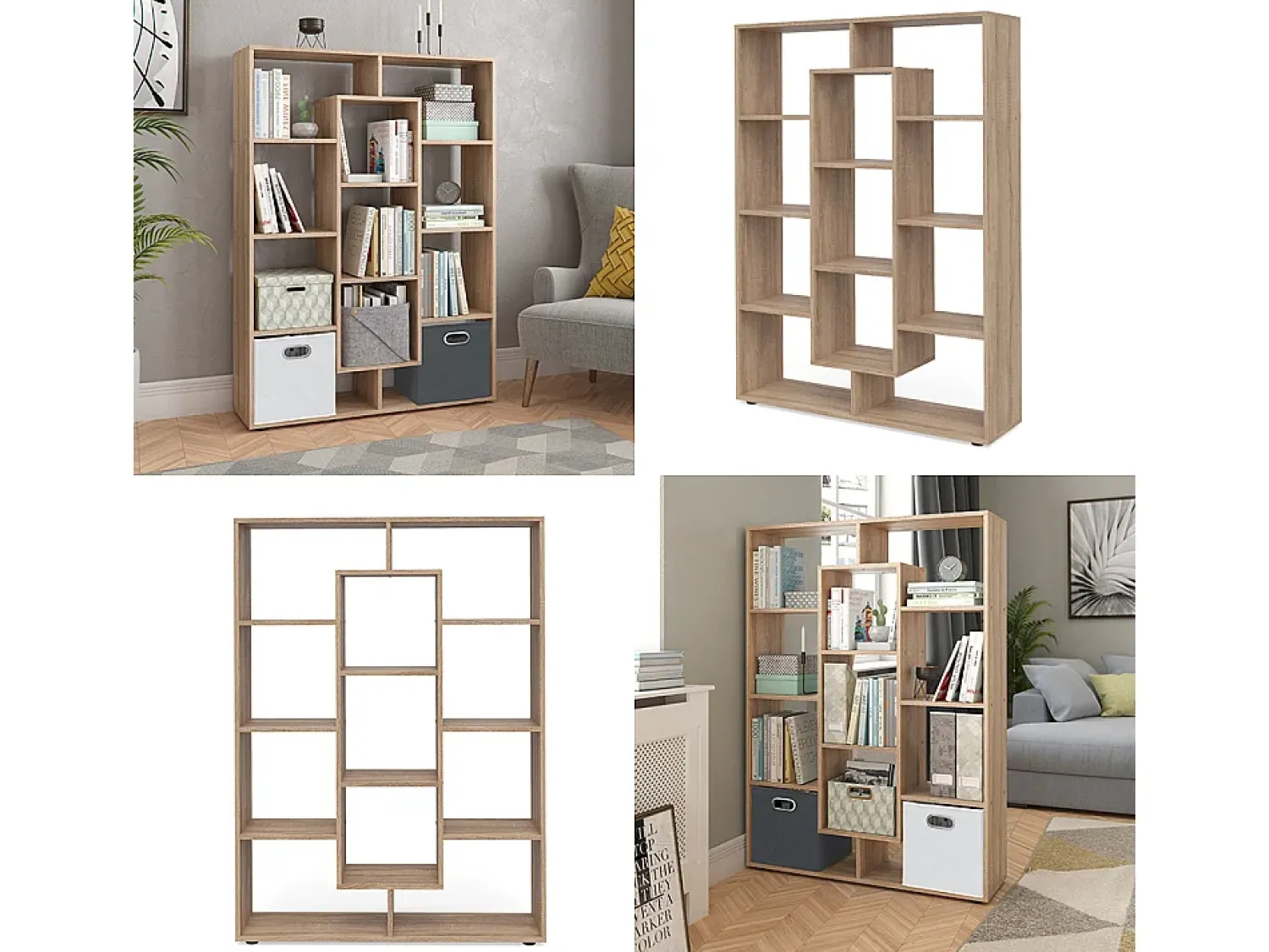 Prateleira*Vicco Raumteiler sonoma 107.2x29x143 Natural claro