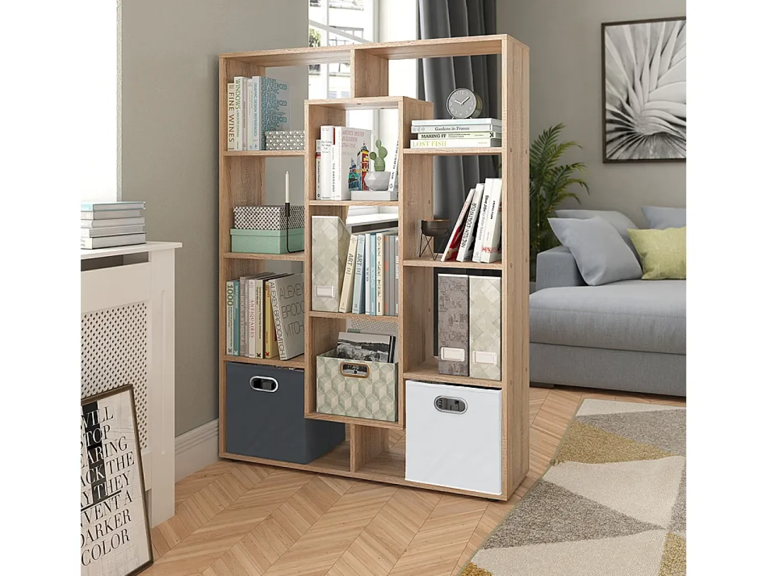 Prateleira*Vicco Raumteiler sonoma 107.2x29x143 Natural claro