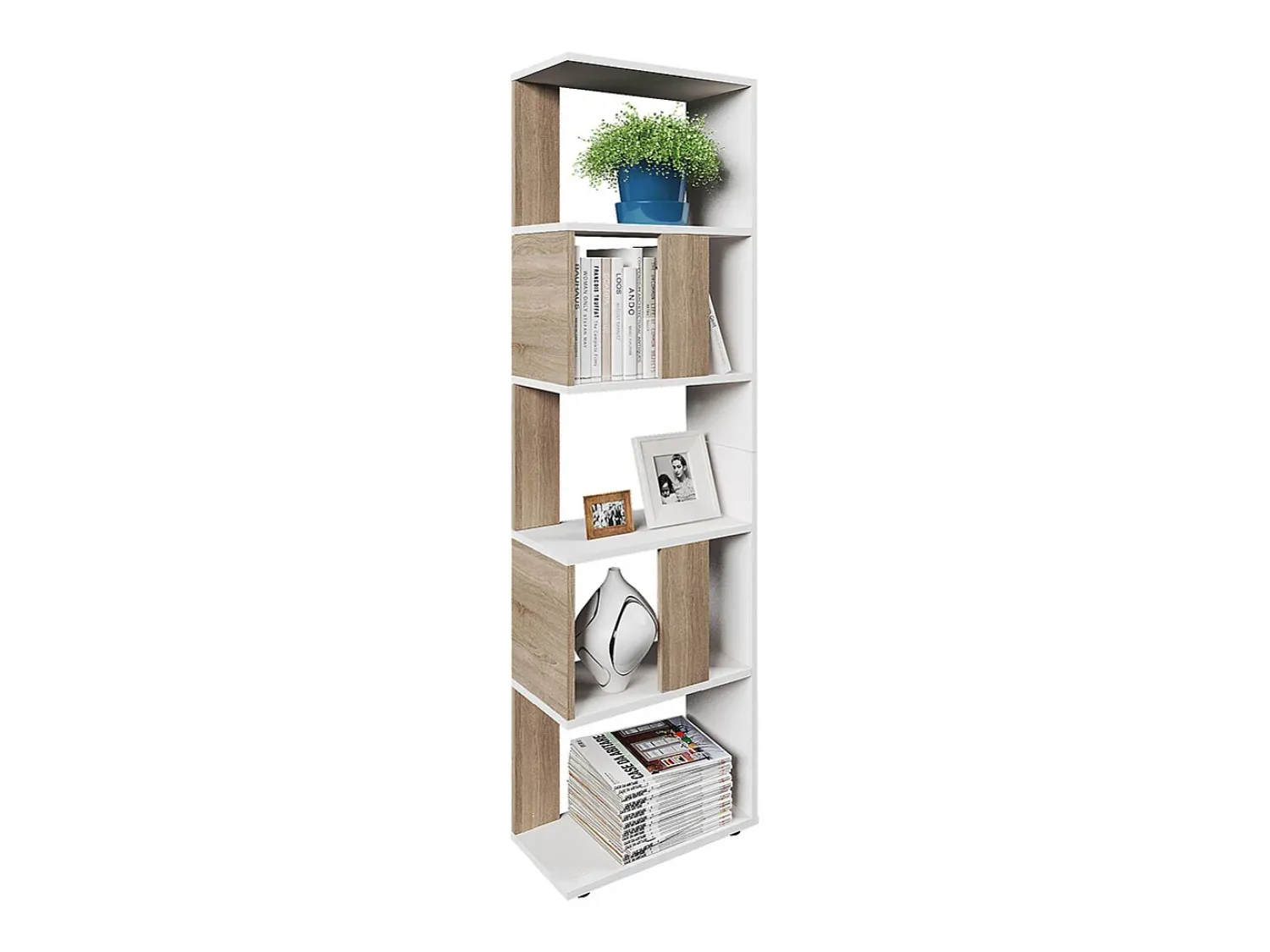 Prateleira|Vicco Raumteiler sonoma/branco 45x23.6x162.6 Natural claro