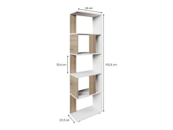 Prateleira|Vicco Raumteiler sonoma/branco 45x23.6x162.6 Natural claro