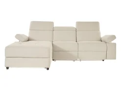 Loft24 Rayland | Sofá Chaiselong 3 Lugares Esquerdo Elétrico Branco