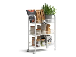 Móvel De Arrumação*Vicco Recipiente com rodas 45x27x64 tarro Branco
