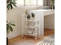 Móvel De Arrumação*Vicco Recipiente com rodas 45x27x64 tarro Branco
