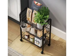 Móvel De Arrumação*Vicco Recipiente com rodas 45x27x64 tarro Preto