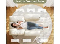 Poltrona|DripeX Relax poltrona poltrona poltrona elétrica, cadeira de lazer ajustável com USB, encosto ajustável, anti -estático com apoio para os pés - 96x97x104cm Bege