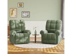 DripeX Relaxe a poltrona elétrica de poltrona, cadeira de lazer ajustável com USB, encosto ajustável, anti -estático com apoio para os pés - 96x97x104cm Verde