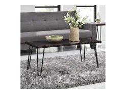 Dorel Home Revestimento a pó do tampo decorativo da mesa em rosa metálico Castanho