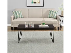 Dorel Home Revestimento a pó do tampo decorativo da mesa em rosa metálico Castanho