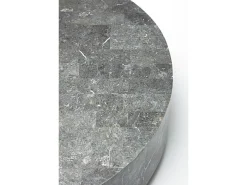 Homemania Rodada 1 - Mesa de centro (85 x 85 x 28h) em pedra fóssil cinza^ Mesa De Centro