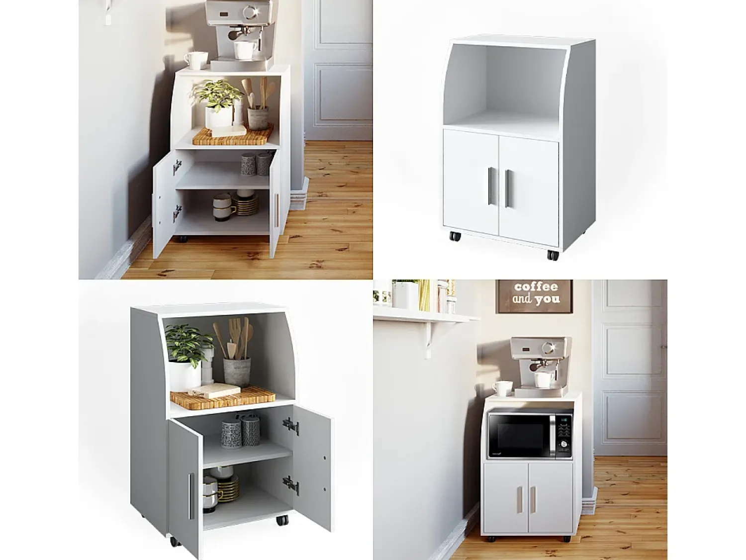 Móvel De Arrumação|Vicco Roll container 55x38.4x83.8 elio Branco