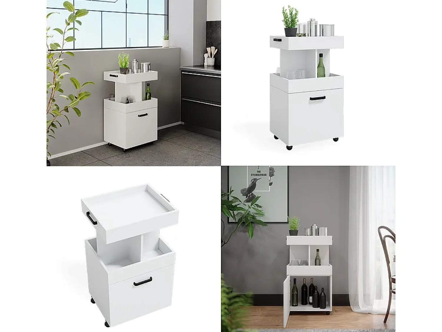 Móvel De Arrumação|Vicco Roll container 50x41x88.6 kamber Branco