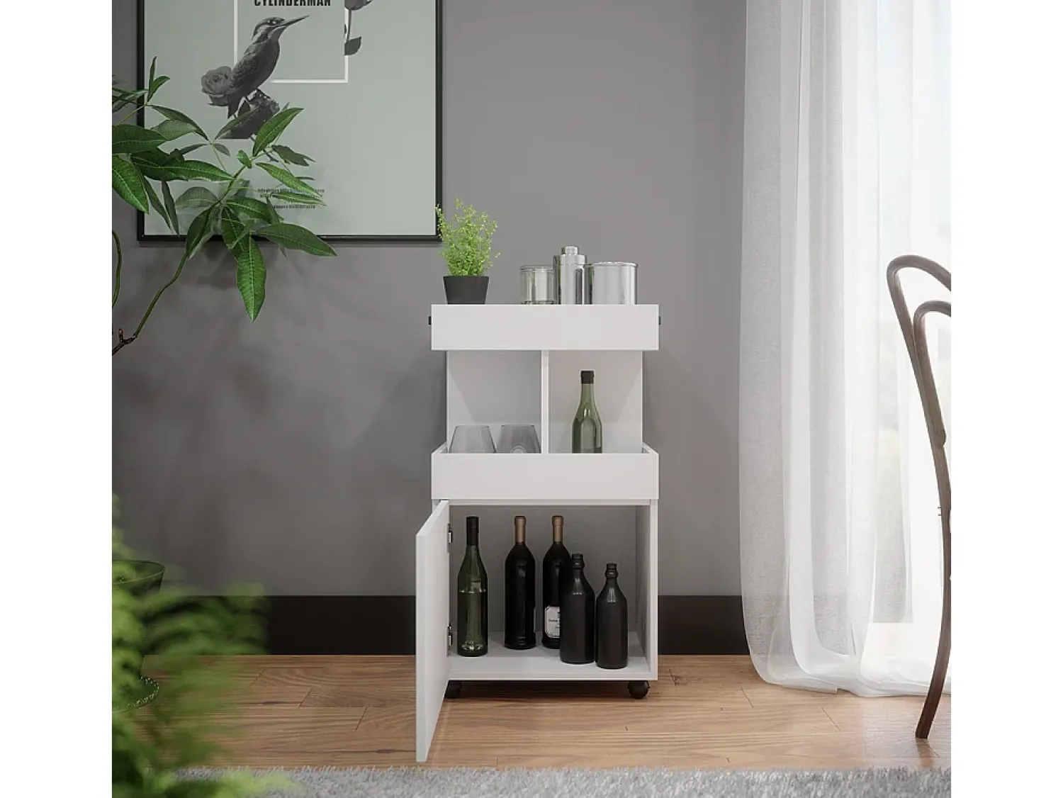 Móvel De Arrumação|Vicco Roll container 50x41x88.6 kamber Branco