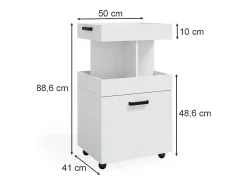 Móvel De Arrumação|Vicco Roll container 50x41x88.6 kamber Branco