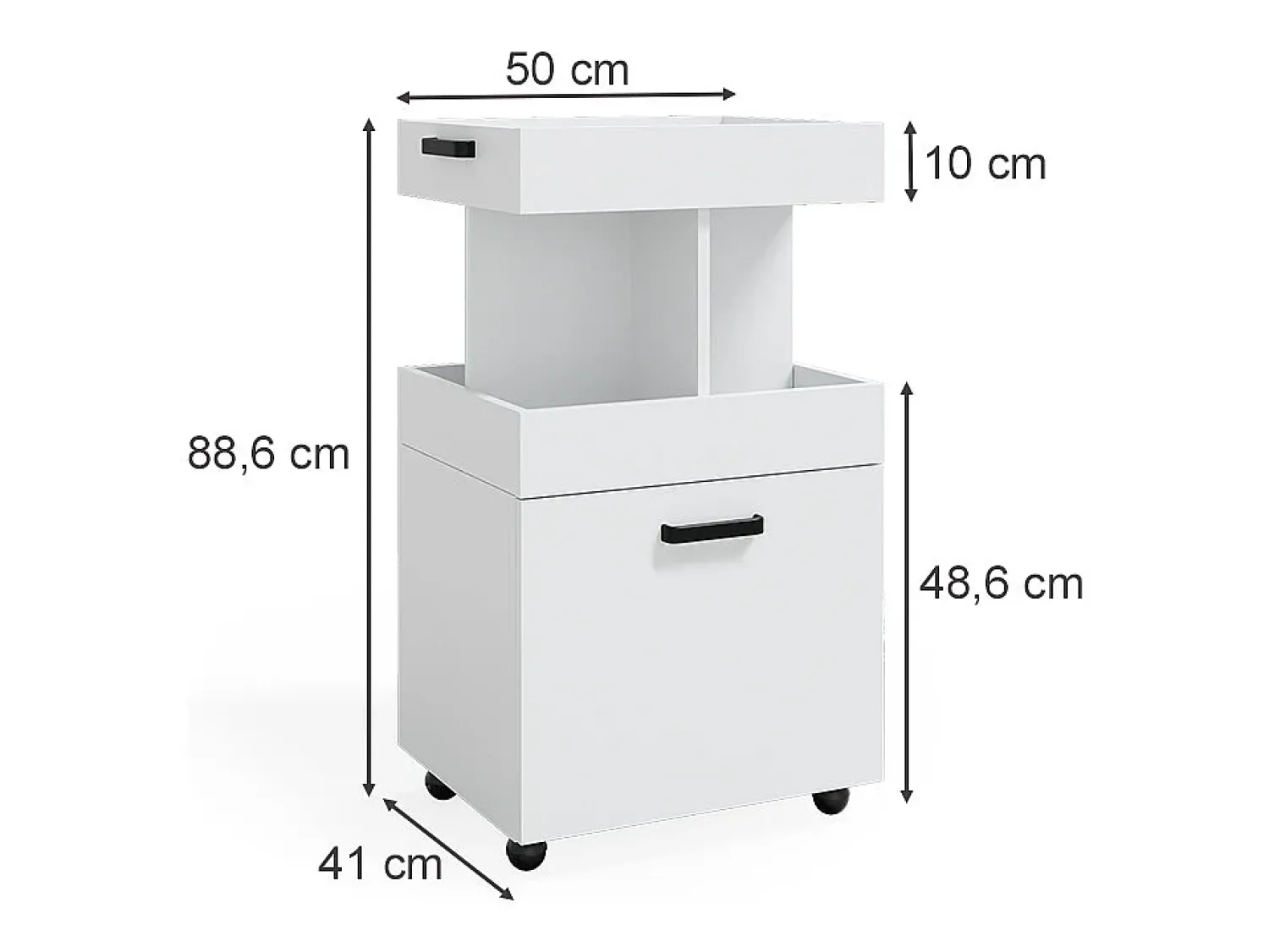 Móvel De Arrumação|Vicco Roll container 50x41x88.6 kamber Branco