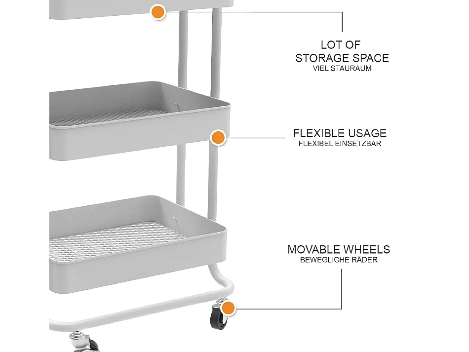 Vicco Roll container 45.9x34x78.7 tron^ Móvel De Arrumação