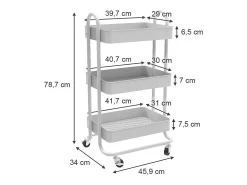 Vicco Roll container 45.9x34x78.7 tron^ Móvel De Arrumação