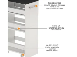 Vicco Roll container branco/antracite 30x46x84.8 rivo^ Móvel De Arrumação