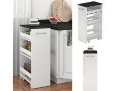 Vicco Roll container branco/antracite 30x46x84.8 rivo^ Móvel De Arrumação