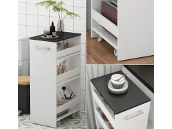 Vicco Roll container branco/antracite 30x46x84.8 rivo^ Móvel De Arrumação