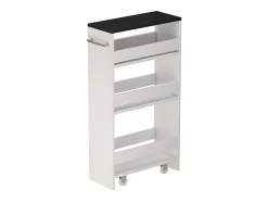 Móvel De Arrumação|Vicco Roll container branco/antracite 20x46x84.4 rivo Cinza antracite