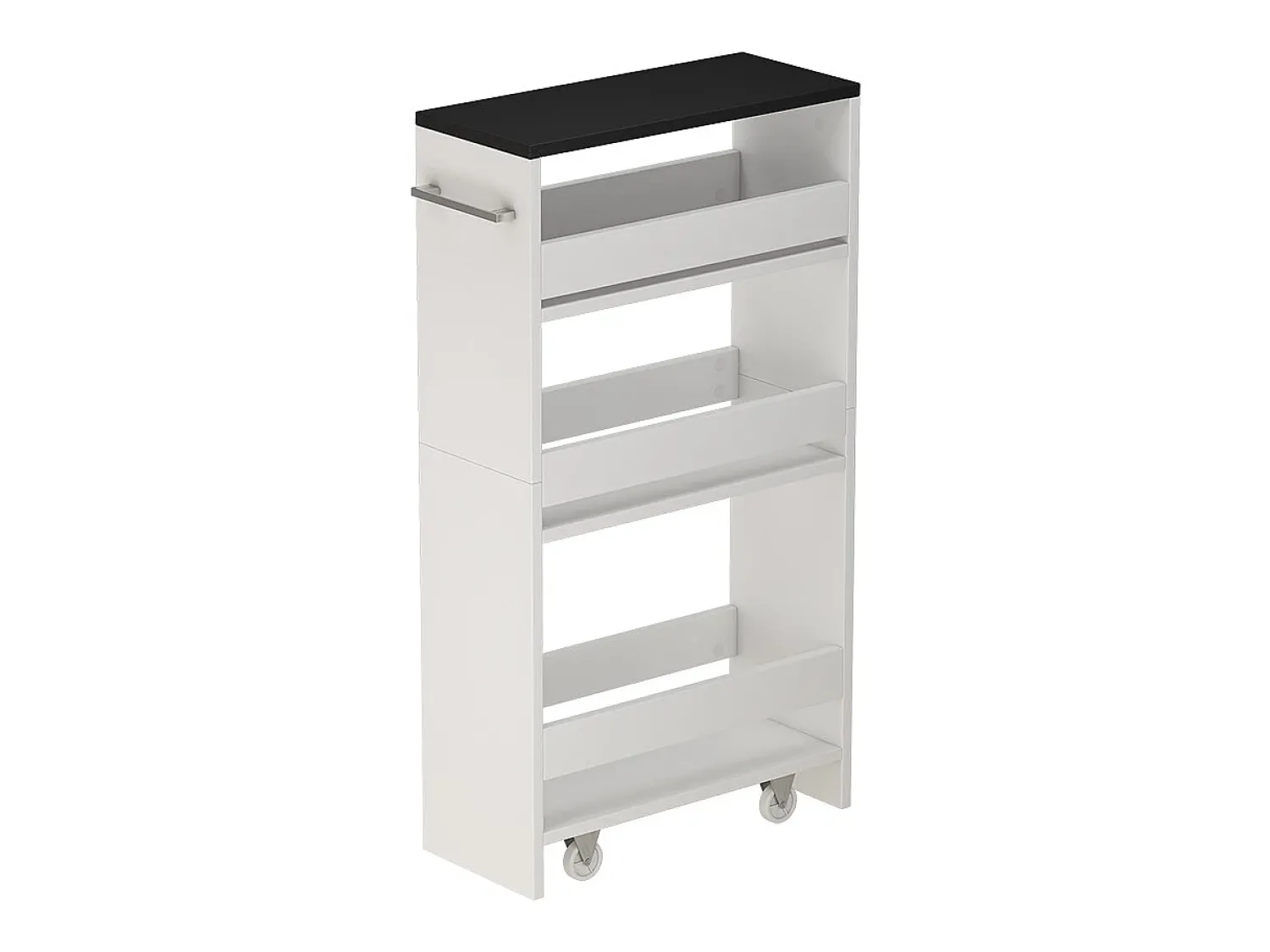 Móvel De Arrumação|Vicco Roll container branco/antracite 20x46x84.4 rivo Cinza antracite