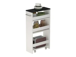 Móvel De Arrumação|Vicco Roll container branco/antracite 20x46x84.4 rivo Cinza antracite