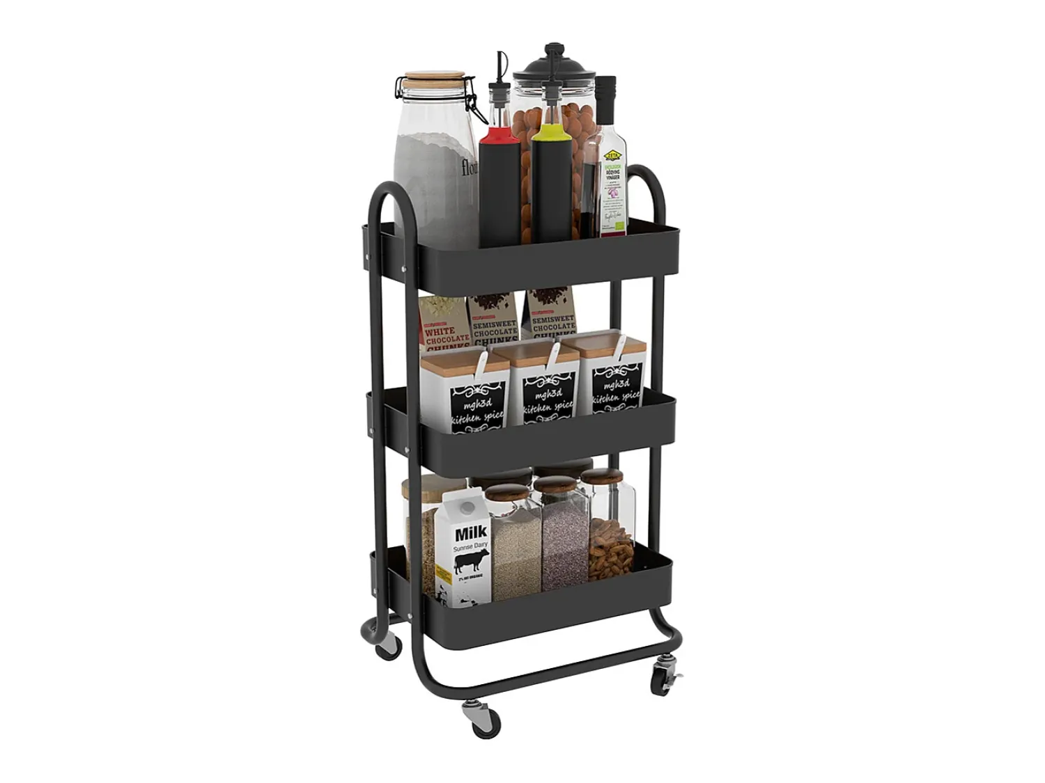 Móvel De Arrumação|Vicco Roll container 45.9x34x78.7 tron Preto