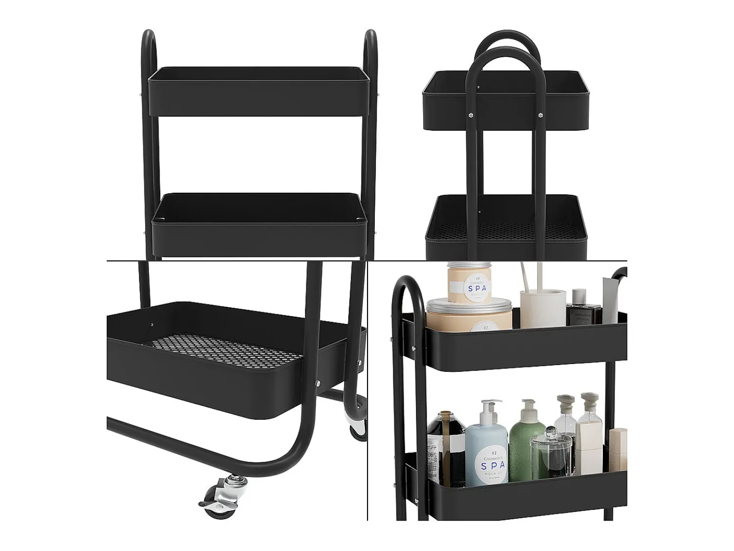 Móvel De Arrumação|Vicco Roll container 45.9x34x78.7 tron Preto