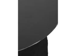 Mesa De Apoio| Round side table with poly resin base mgo Preto