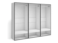 Discount Skraut Home Roupeiro aberto, 180x35x145cm, Para quarto, dormitório, Barra e Prateleira, Branco
