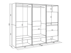 Móvel De Entrada|Skraut Home Roupeiro aberto, 180x35x145cm, Para quarto, dormitório, Sapateira, Carvalho Natural claro