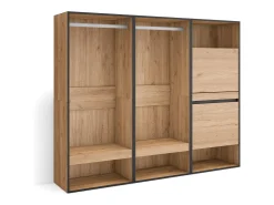 Móvel De Entrada|Skraut Home Roupeiro aberto, 180x35x145cm, Para quarto, dormitório, Sapateira, Carvalho Natural claro