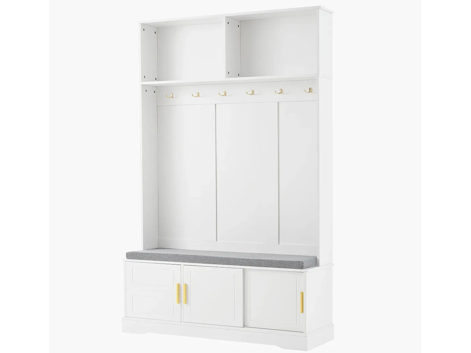 Hauss Spole Roupeiro com 3 portas, sapateira e 6 ganchos, simples e versátil 120×40×191 cm^ Móvel De Entrada