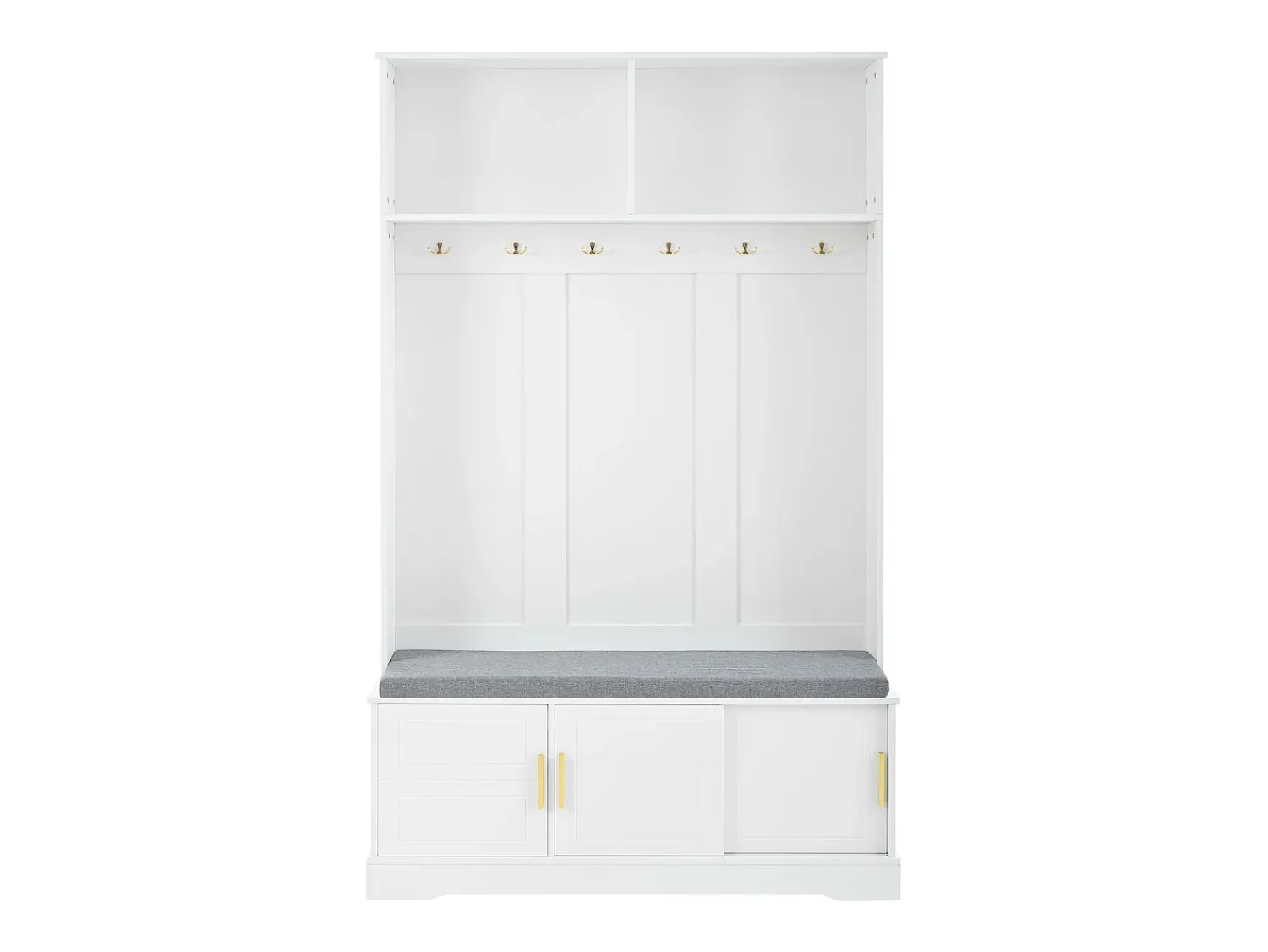 Hauss Spole Roupeiro com 3 portas, sapateira e 6 ganchos, simples e versátil 120×40×191 cm^ Móvel De Entrada