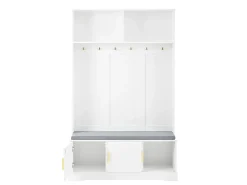Hauss Spole Roupeiro com 3 portas, sapateira e 6 ganchos, simples e versátil 120×40×191 cm^ Móvel De Entrada