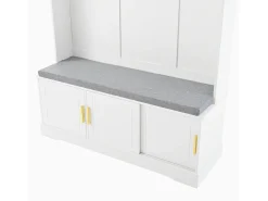 Hauss Spole Roupeiro com 3 portas, sapateira e 6 ganchos, simples e versátil 120×40×191 cm^ Móvel De Entrada