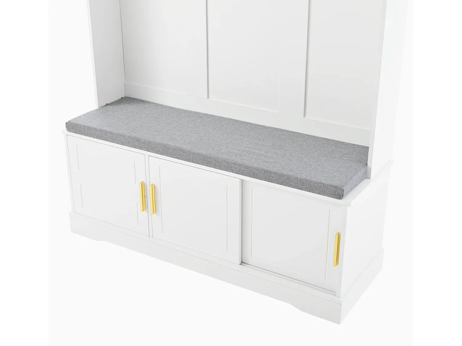 Hauss Spole Roupeiro com 3 portas, sapateira e 6 ganchos, simples e versátil 120×40×191 cm^ Móvel De Entrada