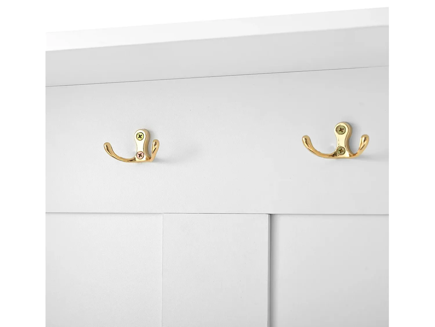 Hauss Spole Roupeiro com 3 portas, sapateira e 6 ganchos, simples e versátil 120×40×191 cm^ Móvel De Entrada