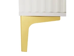 Móvel De Entrada|Hauss Spole Roupeiro com 3 portas e 6 ganchos, pés dourados, 120 x 40 x 191,5 cm Branco